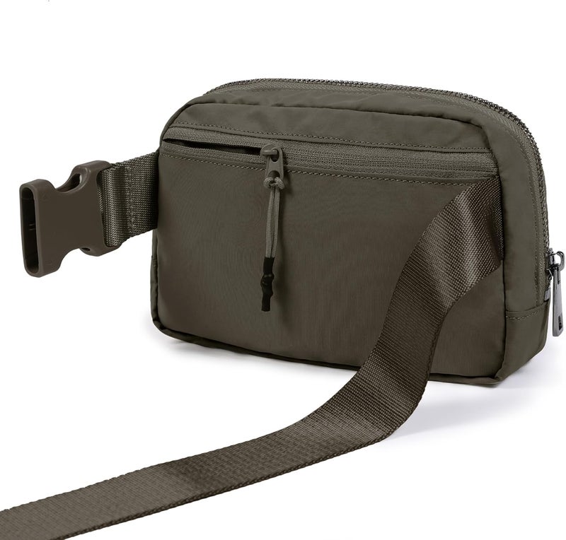 ODODOS Unisex Mini Belt Bag with Adjustable Strap Small Fanny Pack for Workout Running Traveling Hiking, Turkish Coffee - Image 4